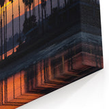 Sunset Serenity with Palms – San Diego Coastal Evening Wall Art