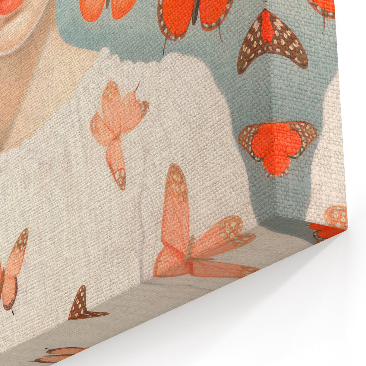 Maximalist Wall Art - Bold Portrait with Butterflies for Eclectic Decor