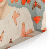 Maximalist Wall Art - Bold Portrait with Butterflies for Eclectic Decor