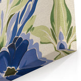 Maximalist Wall Art - Bold Blue Floral Print for Eclectic Home Decor