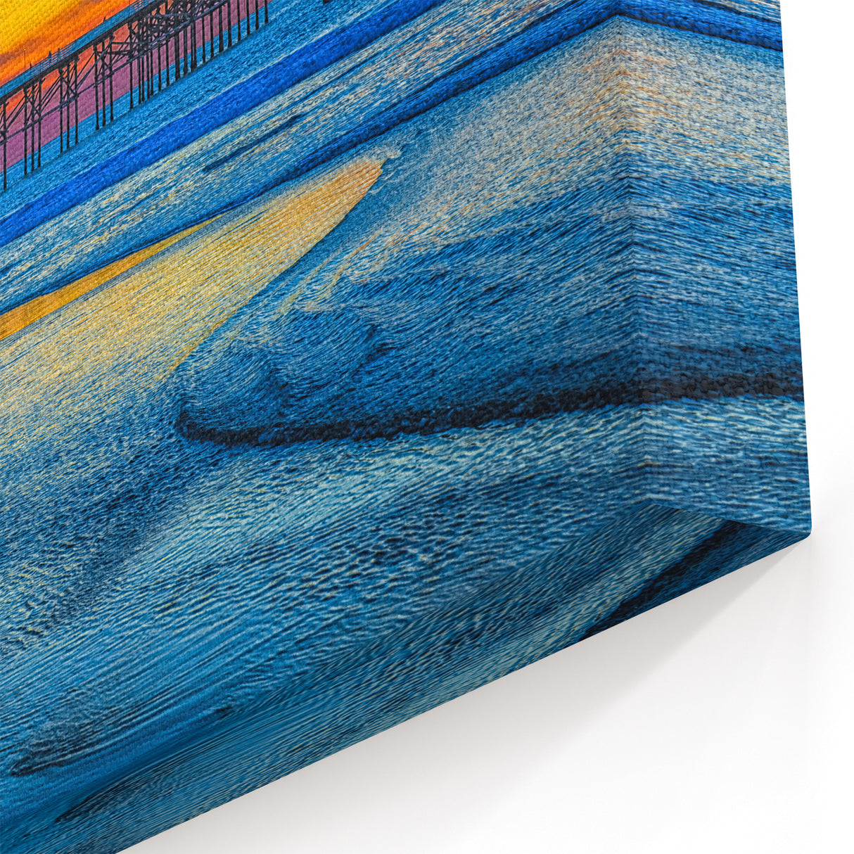 Vibrant San Diego Pier Sunset – Colorful Coastal Wall Art Decor