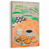 Maximalist Wall Art - Bold Breakfast in Bed Print for Eclectic Decor