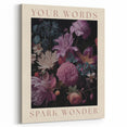 Electric Wall Art | 'Your Words Spark Wonder' Floral Canvas Decor