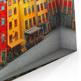 Vibrant Stockholm Architecture – Colorful Buildings Wall Art on Canvas