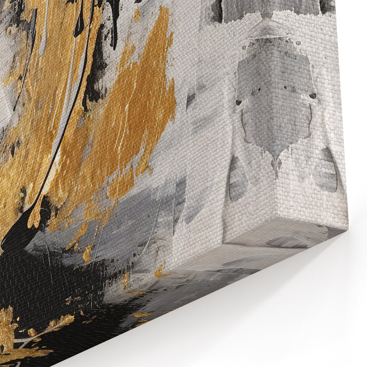 Black and Gold Abstract Wall Art - Modern Glam Decor for Sophisticated Homes