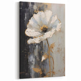 Elegant Floral Glam Wall Art - Chic Black and Gold Decor for Interiors