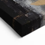 Elegant Floral Glam Wall Art - Chic Black and Gold Decor for Interiors
