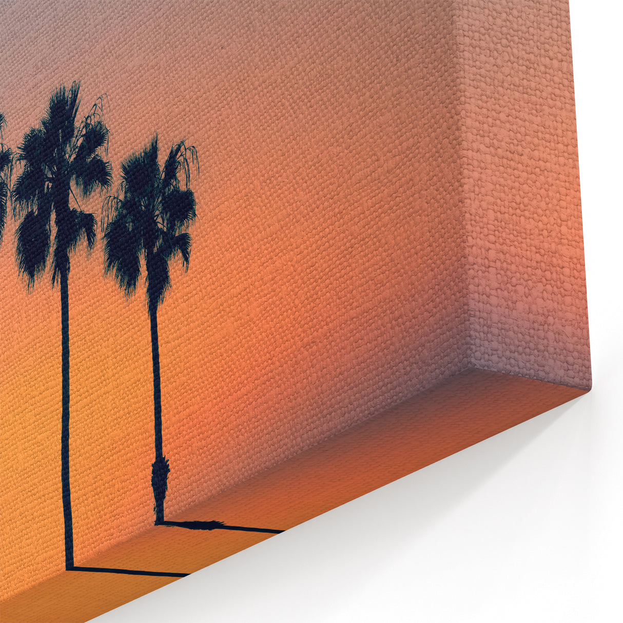 Minimalist Palm Silhouettes at Sunset – Tranquil San Diego Wall Art
