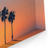 Minimalist Palm Silhouettes at Sunset – Tranquil San Diego Wall Art