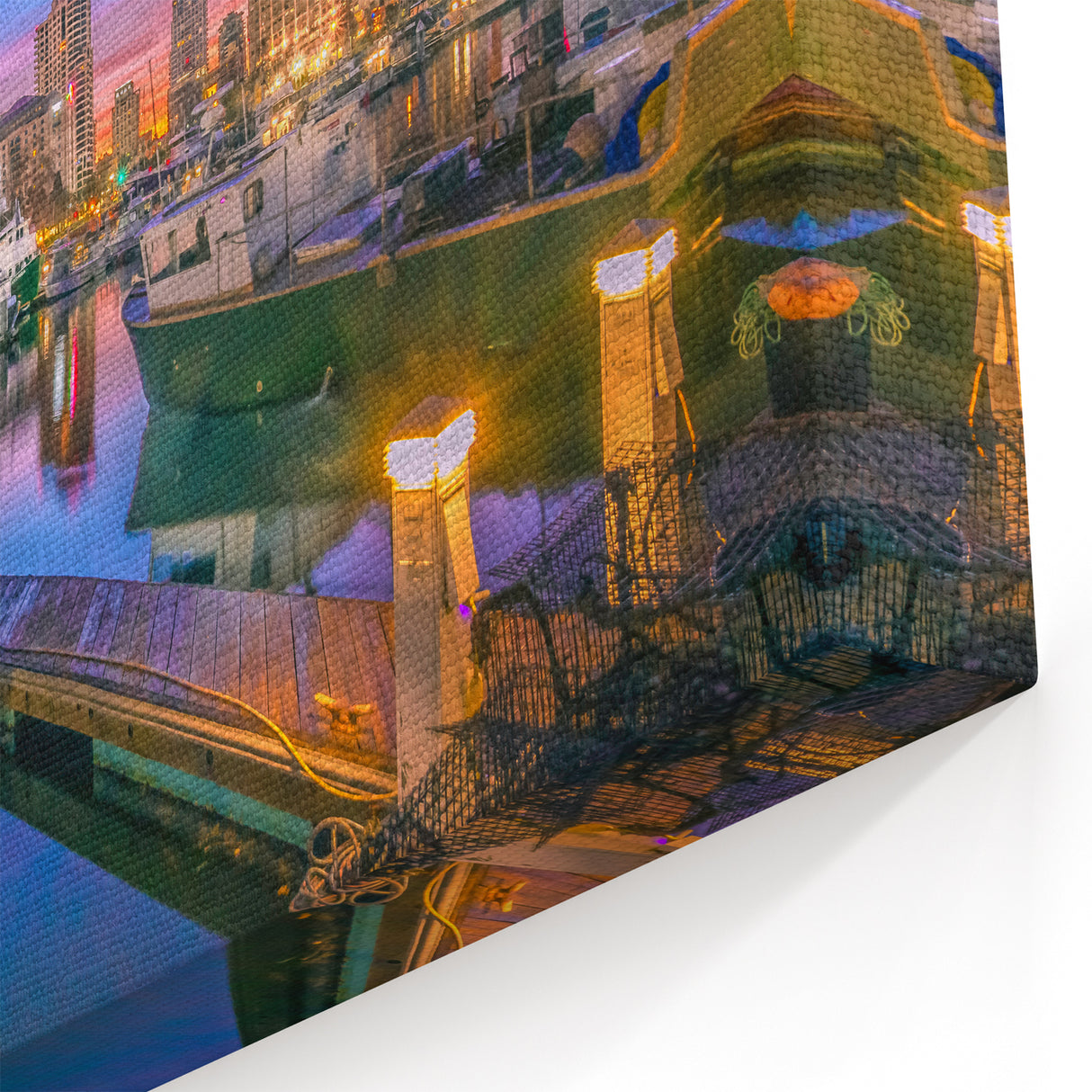 San Diego Marina Twilight – Vibrant Cityscape and Harbor Wall Art Decor