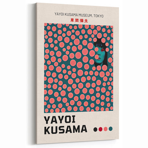 Maximalist Wall Art - Polka Dot Portrait by Yayoi Kusama | Bold Decor