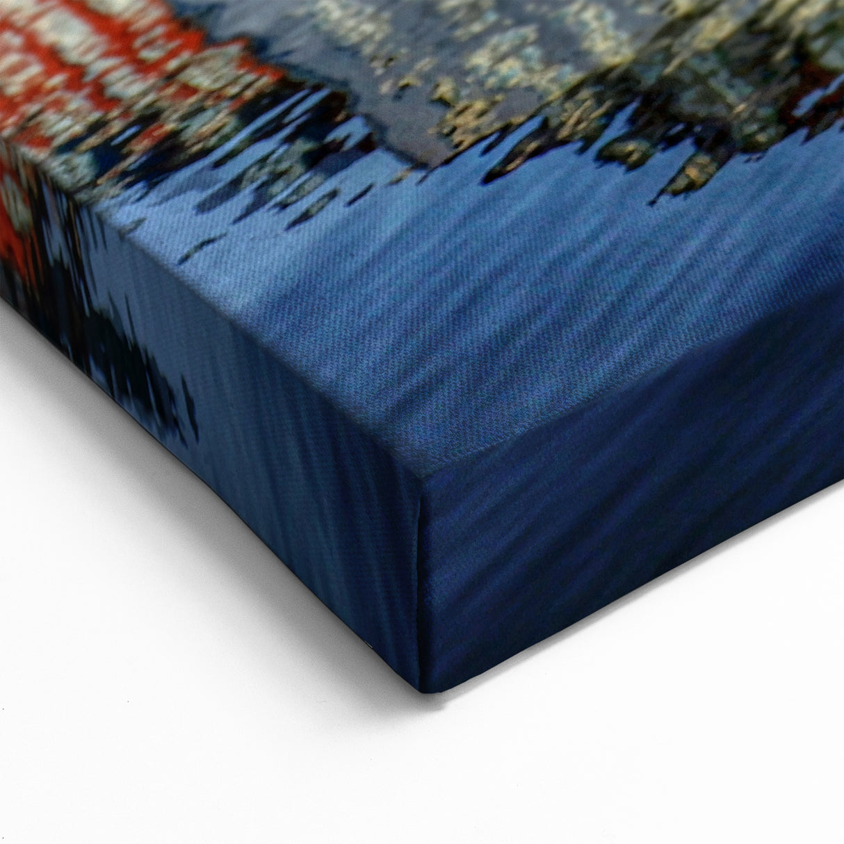 Colorful Waterfront Reflections – Vibrant Stockholm Wall Art on Canvas