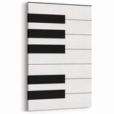 Maximalist Wall Art - Minimalist Piano Key Design | Bold Monochrome Decor