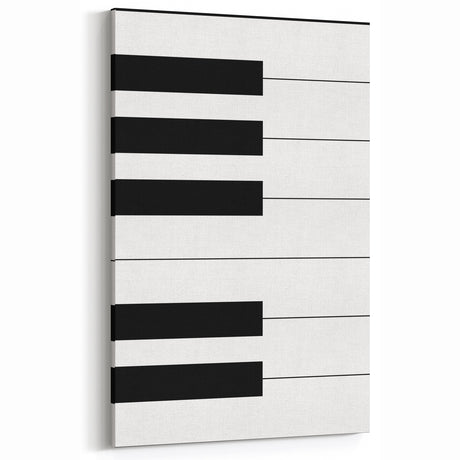 Maximalist Wall Art - Minimalist Piano Key Design | Bold Monochrome Decor
