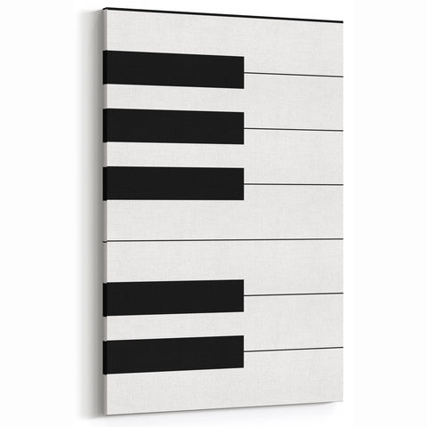 Maximalist Wall Art - Minimalist Piano Key Design | Bold Monochrome Decor