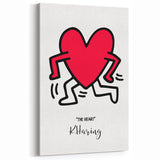 Maximalist Wall Art - Running Heart by K. Haring | Bold and Expressive Decor