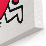 Maximalist Wall Art - Running Heart by K. Haring | Bold and Expressive Decor