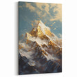Majestic Mountain Glam Wall Art - Luxury Gold and Blue Decor for Homes