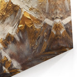 Majestic Mountain Glam Wall Art - Luxury Gold and Blue Decor for Homes