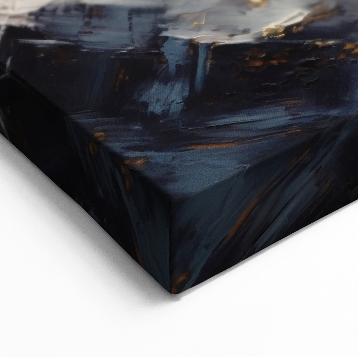 Majestic Mountain Glam Wall Art - Luxury Gold and Blue Decor for Homes