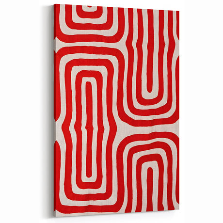 Maximalist Wall Art - Bold Red Geometric Pattern | Modern and Expressive Decor