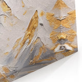 Luxury Mountain Glam Wall Art - Gold and White Decor for Elegant Homes