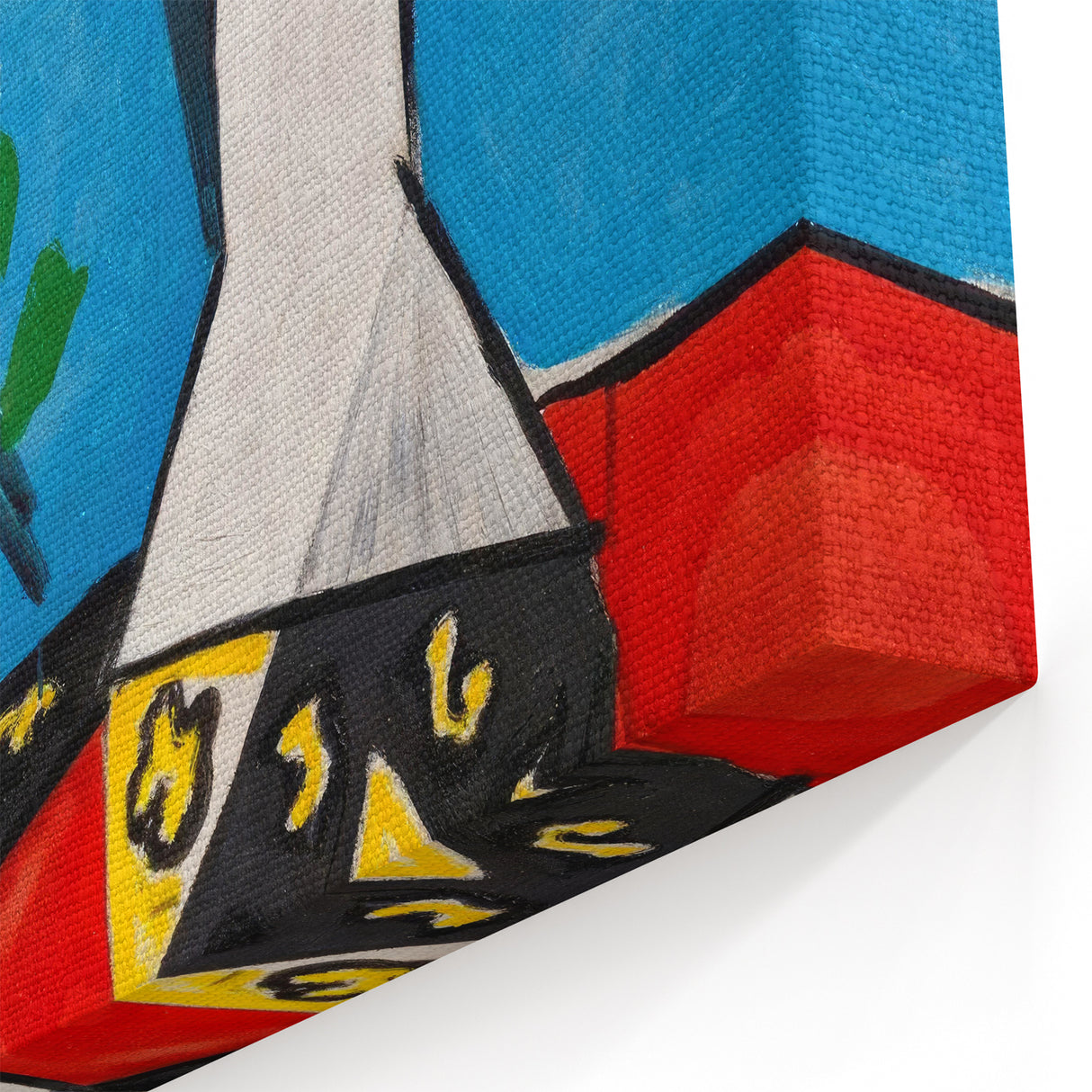 Maximalist Wall Art - Cubist Portrait with Floral Background | Bold Decor