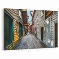 Scenic Stockholm Architecture Art – Historic Alleyway Canvas Prints