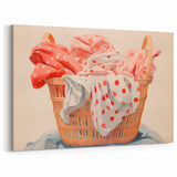Maximalist Wall Art – Bold Decor with Basket of Polka Dot Fabrics
