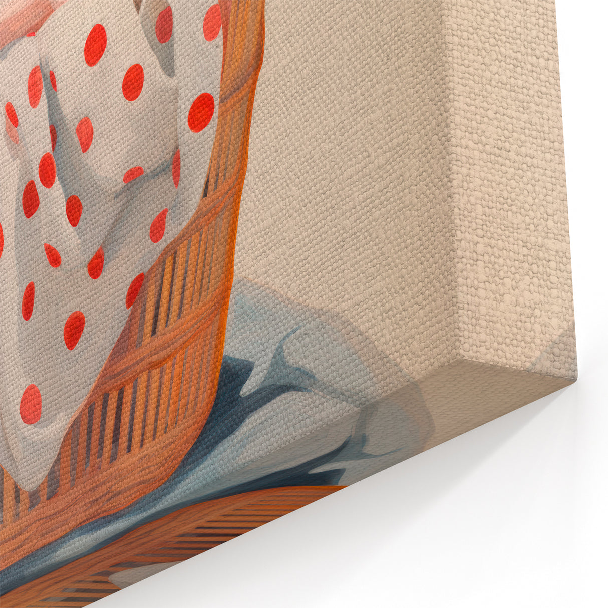 Maximalist Wall Art – Bold Decor with Basket of Polka Dot Fabrics