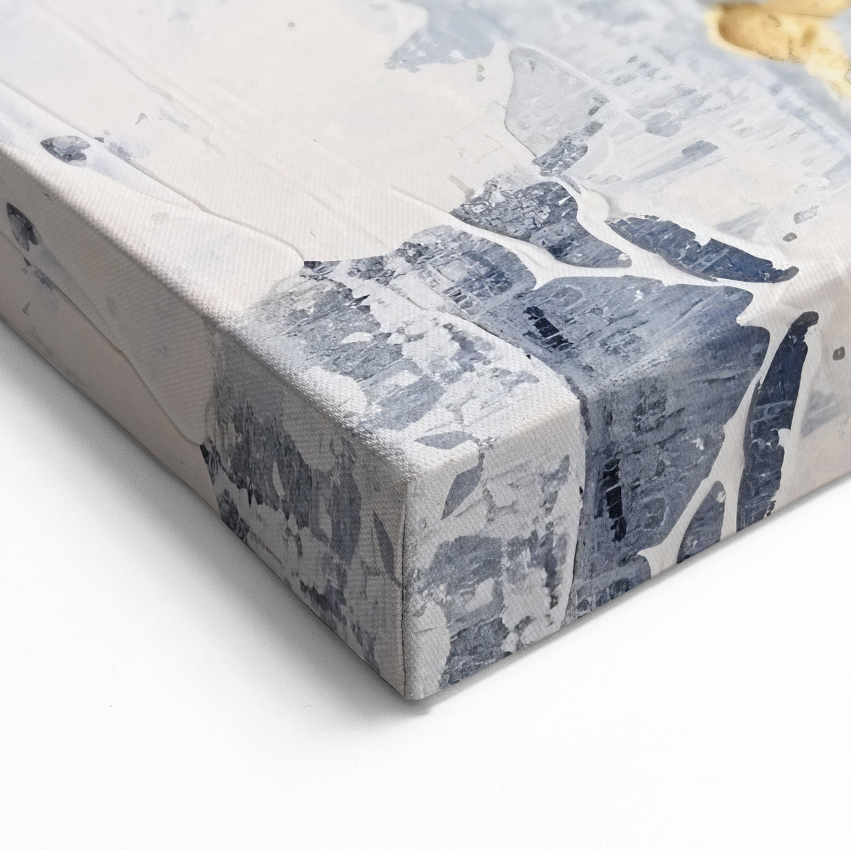 Abstract Navy and Gold Textured Canvas Art - Luxe Modern Wall Decor