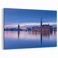 Stockholm Skyline Art – Scenic Twilight Reflections Canvas Print