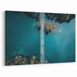 Swiss Bridge Aerial Art - Scenic Switzerland Lake and Road Canvas Print