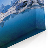 Swiss Landscape Art - Snowy Alpine Mountains Reflection Switzerland Photography Prints