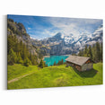 Swiss Scenic Wall Art - Majestic Mountain Lake View Switzerland Canvas Prints