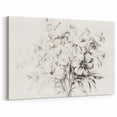 Minimalist Floral Sketch Wall Art – Black and White Flower Bouquet Design