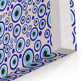 Abstract Modern Art – Contemporary Canvas with Vibrant Blue Circular Pattern