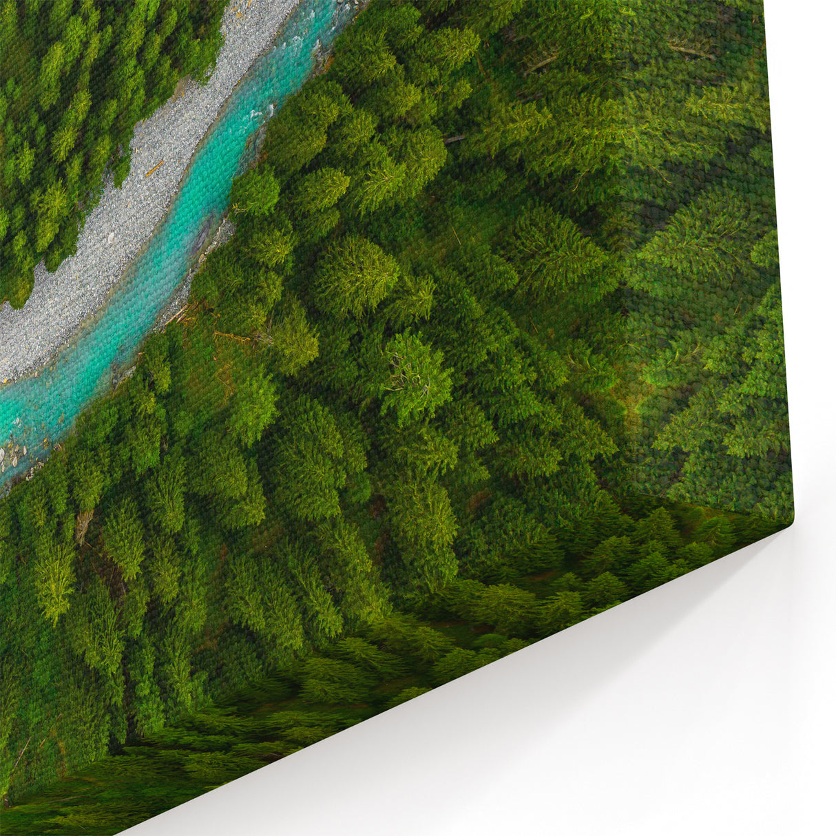Swiss Landscape Art - Aerial River and Forest Switzerland Photography Prints