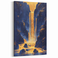 Bold Waterfall Glam Wall Art - Luxury Metallic and Chic Decor