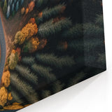 Swiss Forest Aerial Art - Scenic Switzerland Road and Trees Canvas Print