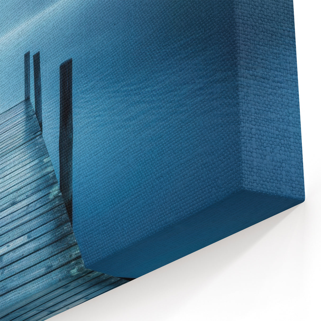 Tranquil Swiss Lake Art - Misty Morning Dock Canvas Print