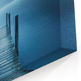 Tranquil Swiss Lake Art - Misty Morning Dock Canvas Print