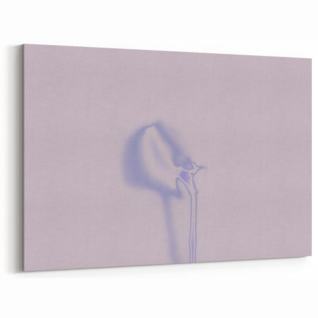 Minimalist Nature-Inspired Wall Art with Subtle Lilac and Gray Hues