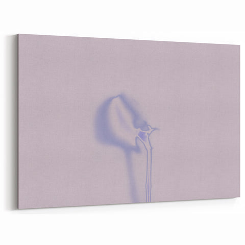 Minimalist Nature-Inspired Wall Art with Subtle Lilac and Gray Hues
