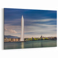 Geneva Skyline Art - Jet d'Eau Fountain Cityscape Photography Print