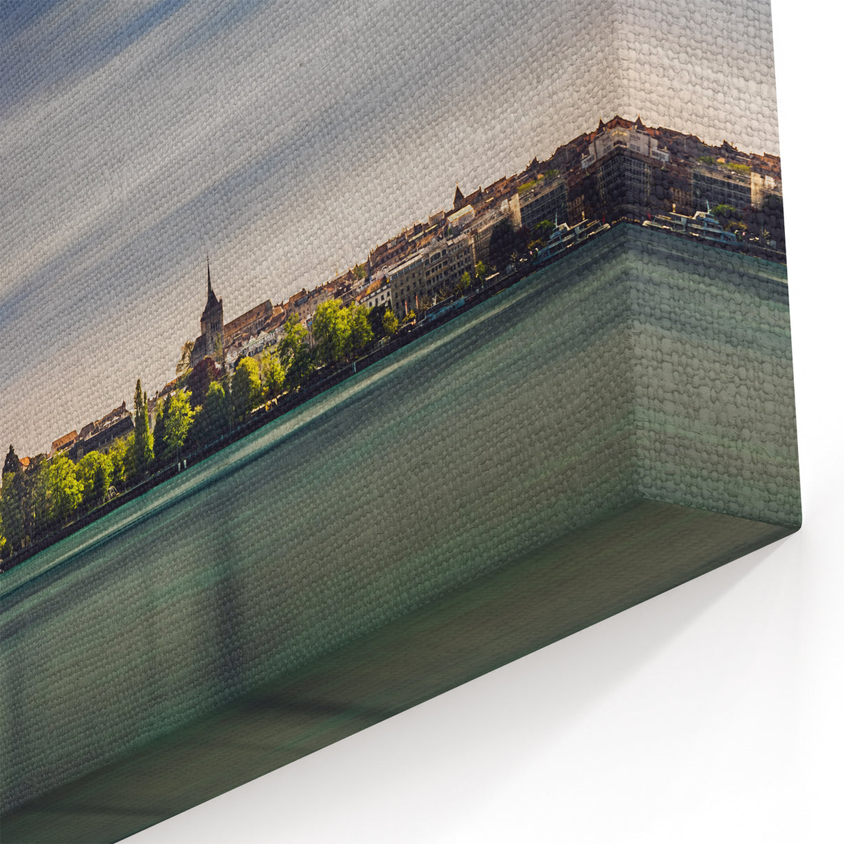 Geneva Skyline Art - Jet d'Eau Fountain Cityscape Photography Print