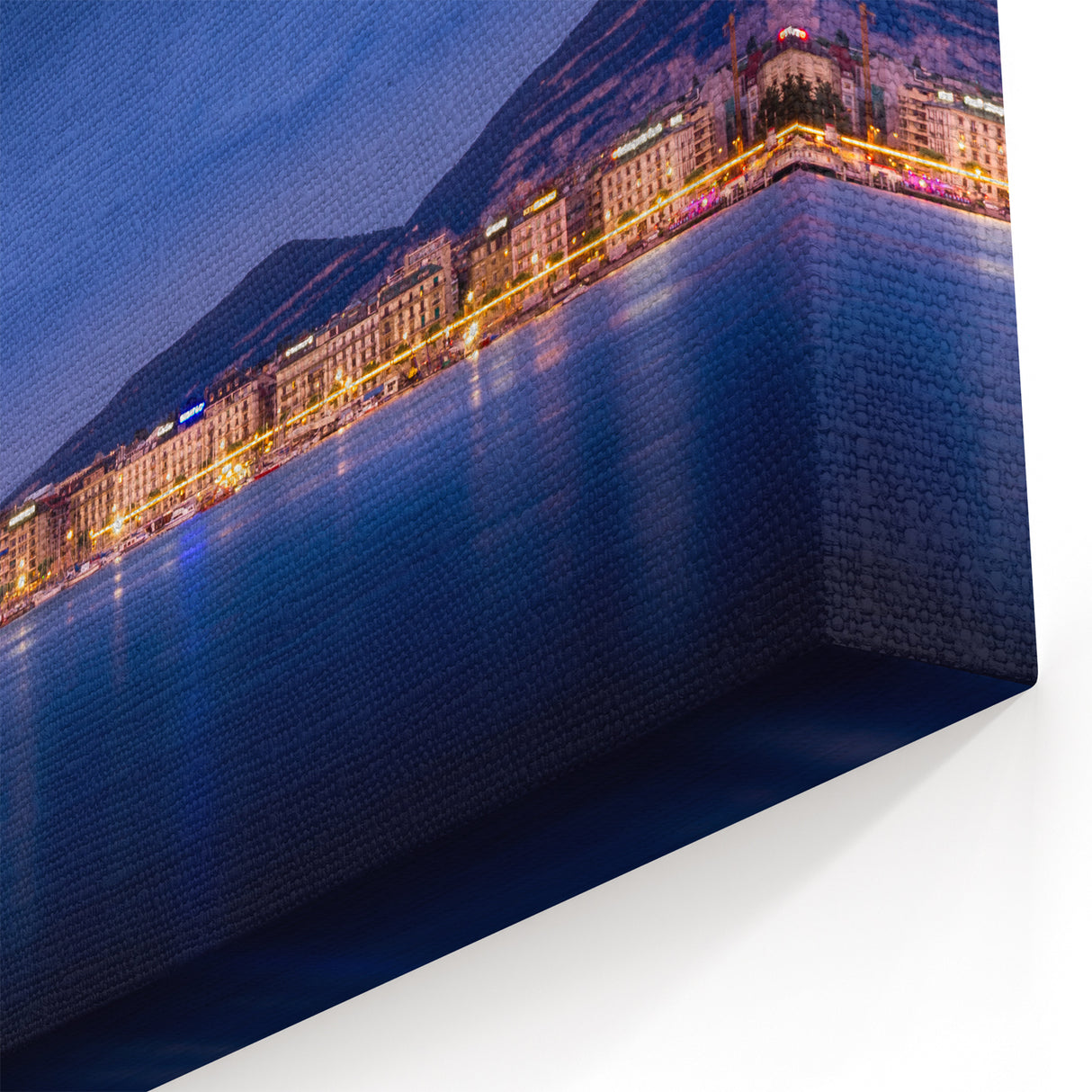 Geneva Wall Art - Stunning Cityscape at Night Geneva Canvas Prints