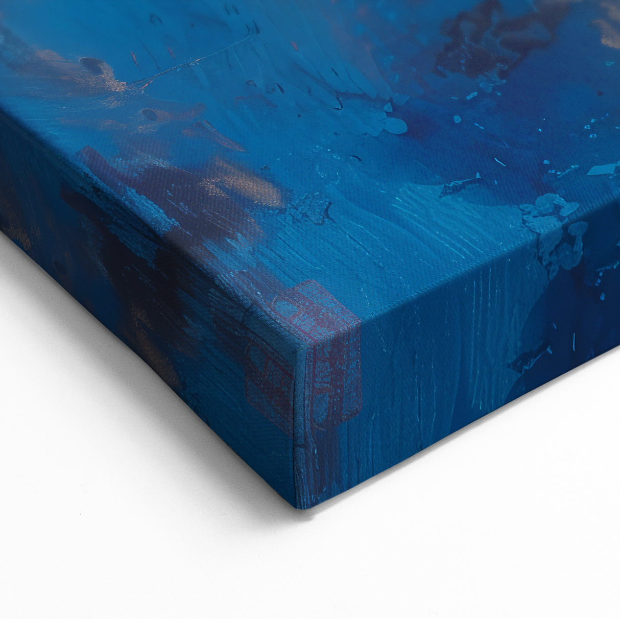 Glam Wall Art - Radiant Golden Sun and Trees in Blue Mountain Landscape