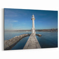 Geneva Cityscape Art - Lighthouse by Lake Geneva Canvas Prints