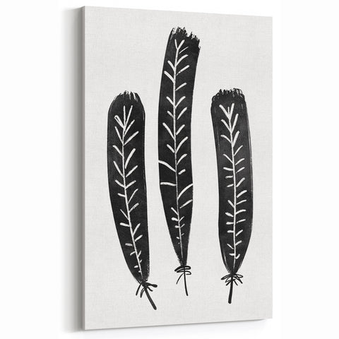 Mid Century Modern Art - Minimalist Geometric Wall Decor - Black & White